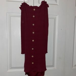 Off the shoulder long sleeve bodycon dress